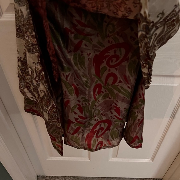 Silk one size wrap around skirt-Kaniza- Imported- 36” Length- NEW - Picture 11 of 14